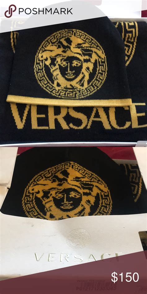 versace hat and scarf|versace collection scarf.